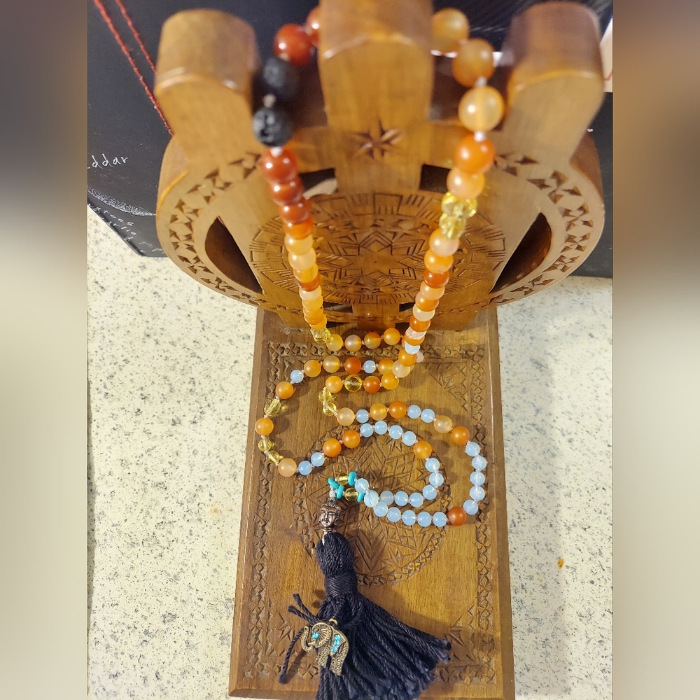 Authentic Handmade Carnelian Mala